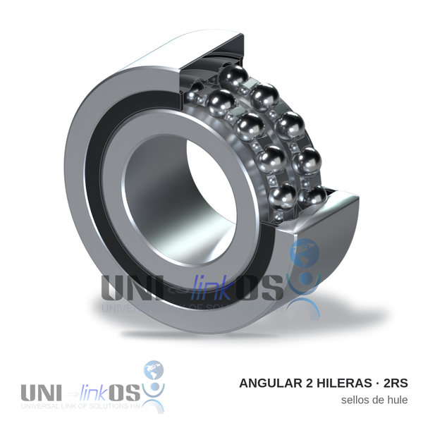 RODAMIENTO (BALINERA) ANGULAR 2 HILERAS 3202-LLU 15x35x15.9mm SELLOS DE HULE
