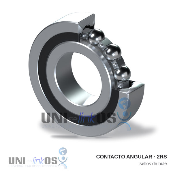 RODAMIENTO (BALINERA) DE CONTACTO ANGULAR 7309-BE-2RZ 45x100x25mm SELLOS DE HULE 40°