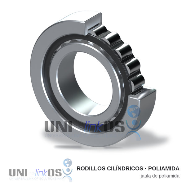 RODAMIENTO (BALINERA) DE RODILLOS CILÍNDRICOS NU 2306 ECP 30x72x27mm JAULA POLIAMIDA