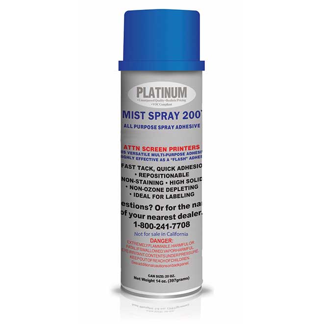 ADHESIVO Platinum 200 Mist Spray Adhesive – 12 oz can ADHESIVO Platinum 200 Mist Spray Adhesive – 12 oz can