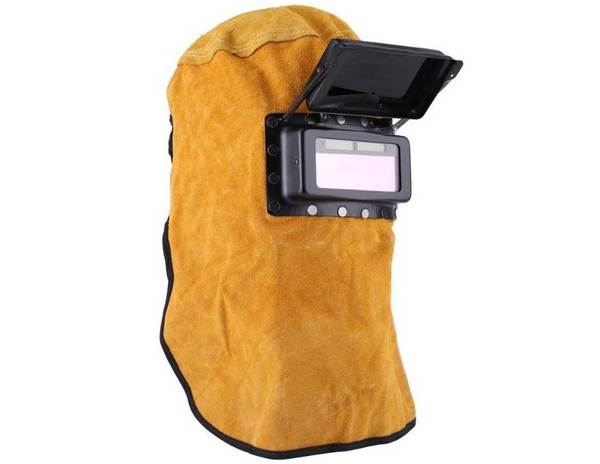Casco de cuero vacuno c/capucha para soldadura (Careta), máscara protectora, tapa de trabajo, lente de filtro de oscurecimiento automático solar (cabeza completa) Casco de cuero vacuno c/capucha para soldadura (Careta), máscara protectora, tapa de trabajo, lente de filtro de oscurecimiento automático solar (cabeza completa)