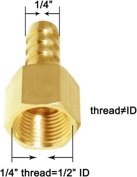 CONECTOR ESPIGA PARA MANGUERA (COLA DE GARROBO) 1/4″ NPT HEMBRA A 1/4 ESPIGA / Brass Female Hose Barb 1/4 IN,1/4 NPTF CONECTOR ESPIGA PARA MANGUERA (COLA DE GARROBO) 1/4″ NPT HEMBRA A 1/4 ESPIGA / Brass Female Hose Barb 1/4 IN,1/4 NPTF