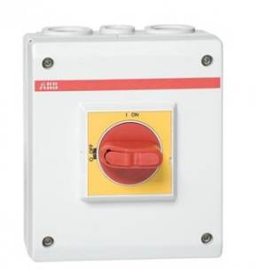 Interruptor seccionador, Corriente 40A, Potencia 11kW, IP65 OTP32BA3M / Enclosed Switch Disconnector, 3-p. 415V AC23 23A, 11kW. Interruptor seccionador, Corriente 40A, Potencia 11kW, IP65 OTP32BA3M / Enclosed Switch Disconnector, 3-p. 415V AC23 23A, 11kW.