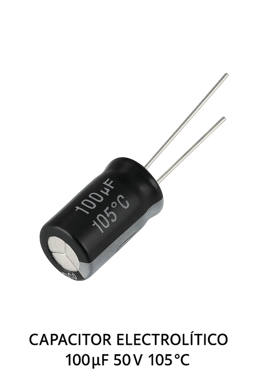 Capacitor Electrolítico 100 µF 50V 105°C