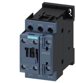 Contactor Siemens SIRIUS 3RT Size S00, 3RT2 de 3 polos, 3 NA, 12 A, bobina 24 Vdc, 5,5 kW Contactor Siemens SIRIUS 3RT Size S00, 3RT2 de 3 polos, 3 NA, 12 A, bobina 24 Vdc, 5,5 kW