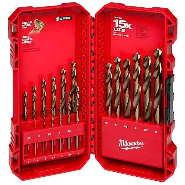 Juego de brocas de cobalto métricas RED HELIX™ de 19 piezas 1.0-9.0mm / MILWAUKEE Cobalt Metric Drill Bit Set – 19PC Juego de brocas de cobalto métricas RED HELIX™ de 19 piezas 1.0-9.0mm / MILWAUKEE Cobalt Metric Drill Bit Set – 19PC