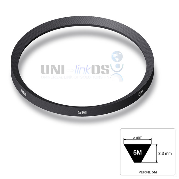 BANDA EN V 60° 5M400 5×3.3mm L=400mm / 60° V-Belt