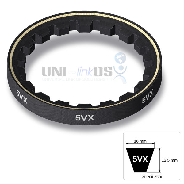 BANDA EN V DENTADA 5VX900 16×13.5mm L=90″ / Cogged V-Belt BANDA EN V DENTADA 5VX900 16×13.5mm L=90″ / Cogged V-Belt