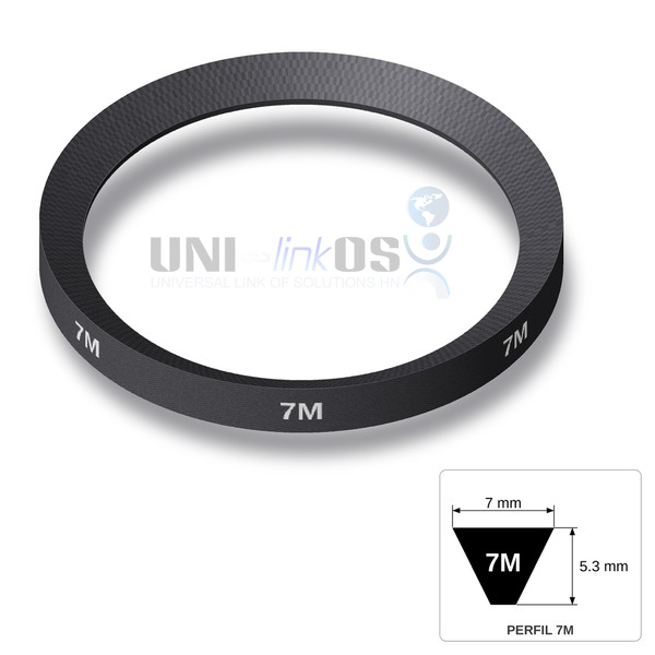 BANDA EN V 60° 7M1120 7×5.3mm L=1120mm / 60° V-Belt BANDA EN V 60° 7M1120 7×5.3mm L=1120mm / 60° V-Belt